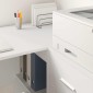 vidaXL Γραφείο Λευκό Επεξεργασμένο Ξύλο 102 x 50 x 75 εκ