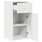 vidaXL Πλαϊνό γραφείο με συρτάρι Λευκό 38 x 34 x 75 εκ