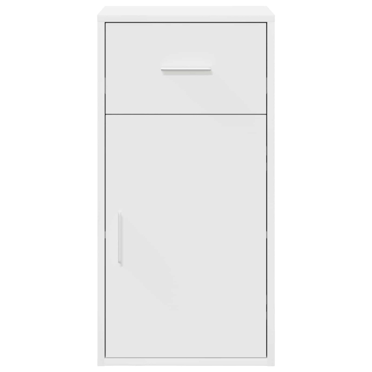 vidaXL Πλαϊνό γραφείο με συρτάρι Λευκό 38 x 34 x 75 εκ
