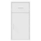 vidaXL Πλαϊνό γραφείο με συρτάρι Λευκό 38 x 34 x 75 εκ