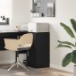 vidaXL Πλαϊνό γραφείο με συρτάρι Μαύρη Οξυά 38 x 34 x 75 εκ