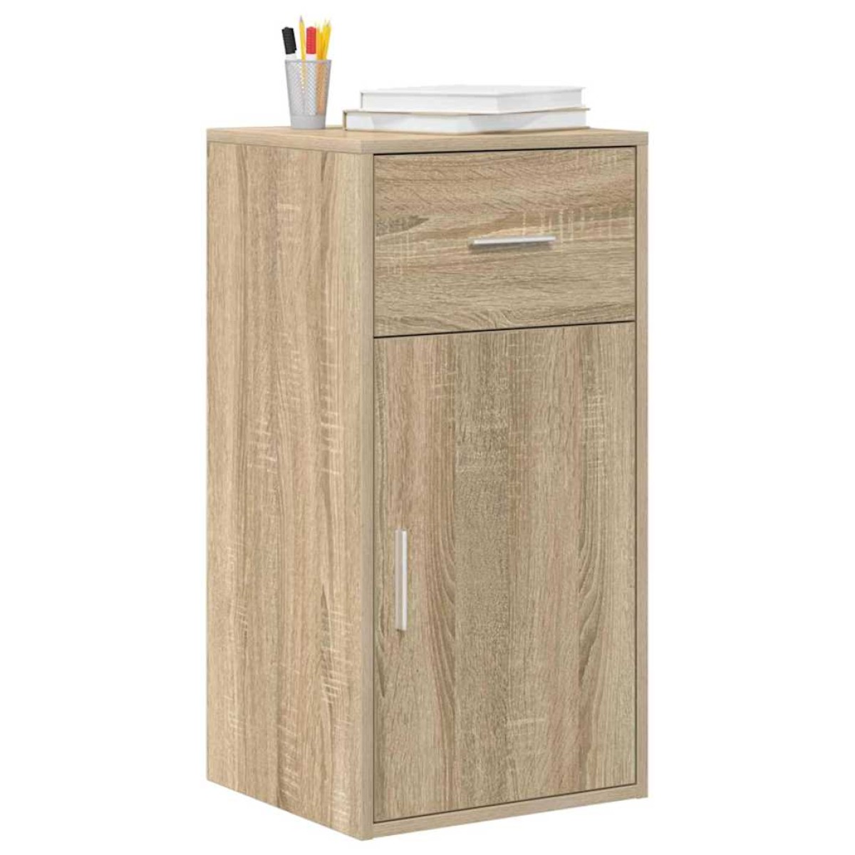 vidaXL Πλαϊνό γραφείο με συρτάρι Δρύς Sonoma 38 x 34 x 75 εκ