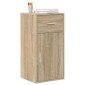 vidaXL Πλαϊνό γραφείο με συρτάρι Δρύς Sonoma 38 x 34 x 75 εκ