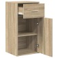 vidaXL Πλαϊνό γραφείο με συρτάρι Δρύς Sonoma 38 x 34 x 75 εκ
