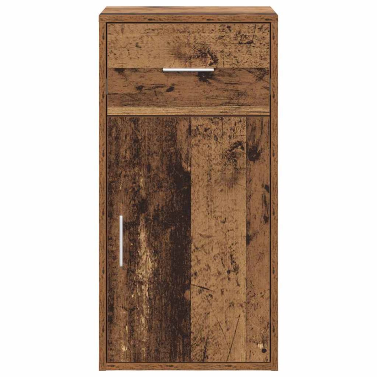 vidaXL Πλαϊνό γραφείο με συρτάρι Παλιό ξύλο 38 x 34 x 75 εκ
