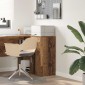 vidaXL Πλαϊνό γραφείο με συρτάρι Παλιό ξύλο 38 x 34 x 75 εκ