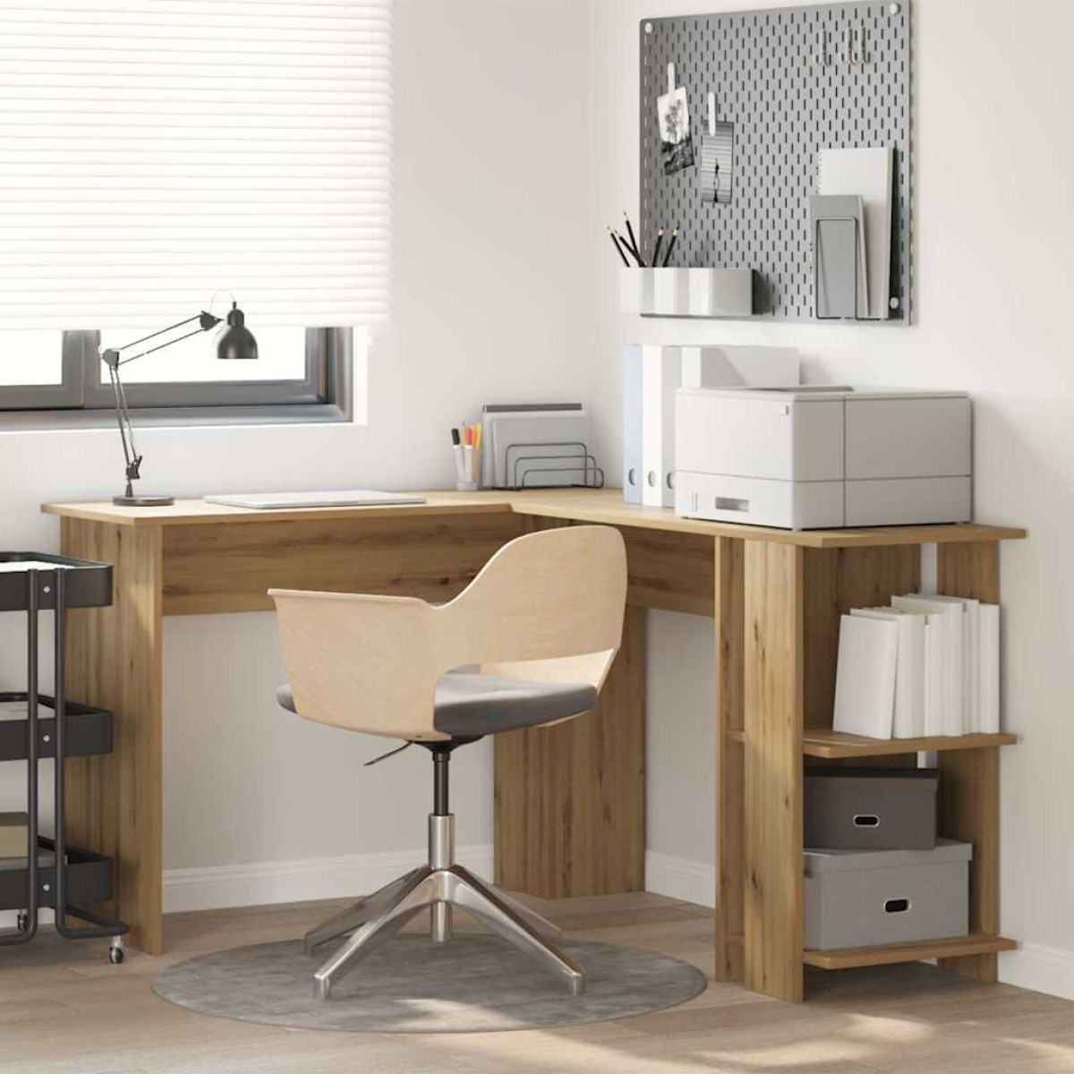 vidaXL Γωνιακό γραφείο Artisan Oak Επεξεργασμένο Ξύλο