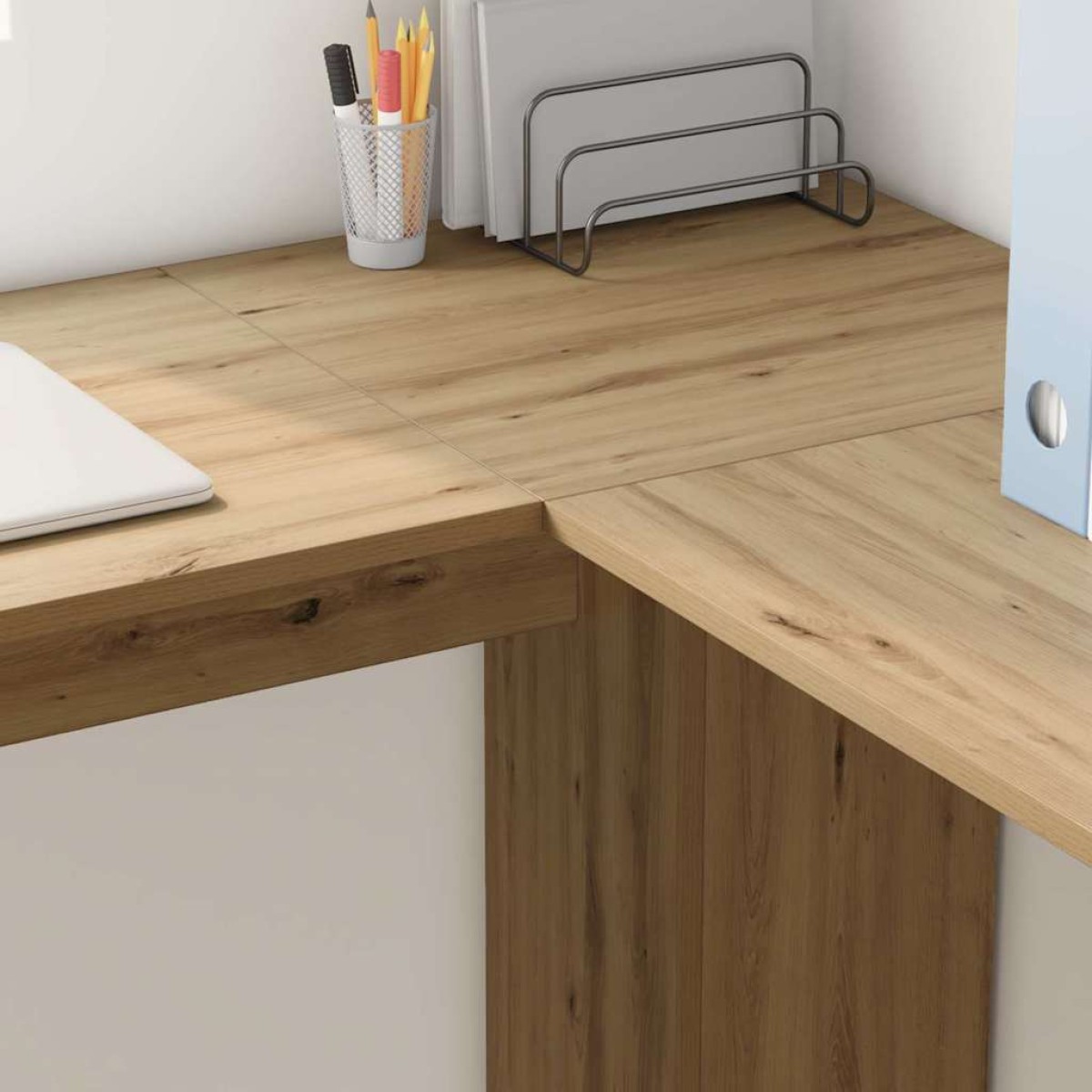 vidaXL Γωνιακό γραφείο Artisan Oak Επεξεργασμένο Ξύλο