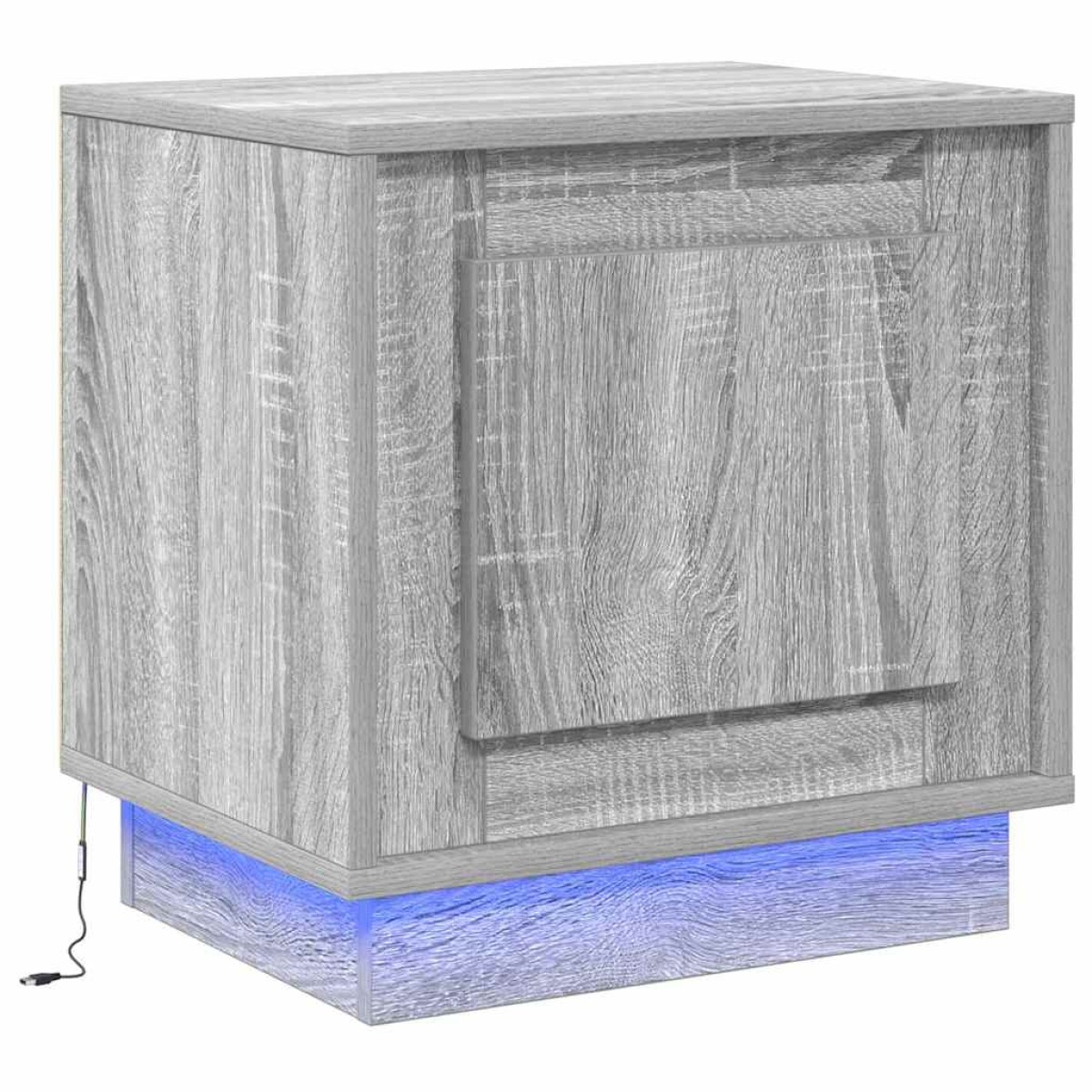 vidaXL Κομοδίνο 2 τμχ. Γκρι 44 x 34,5 x 45 εκ Επεξεργασμένο Ξύλο