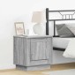 vidaXL Κομοδίνο 2 τμχ. Γκρι 44 x 34,5 x 45 εκ Επεξεργασμένο Ξύλο