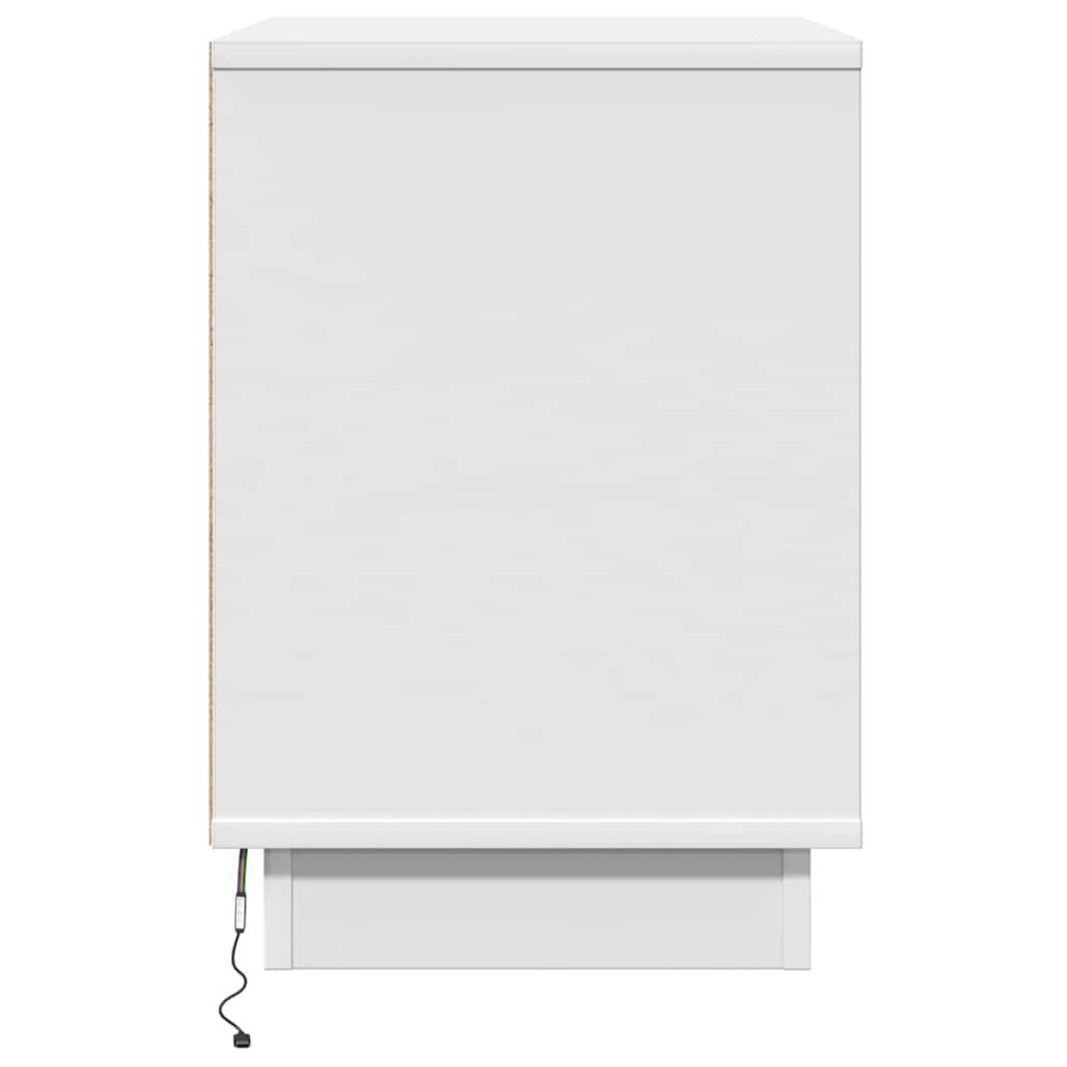 vidaXL Κομοδίνο Λευκό 50 x 34,5 x 50 εκ. Επεξεργασμένο ξύλο