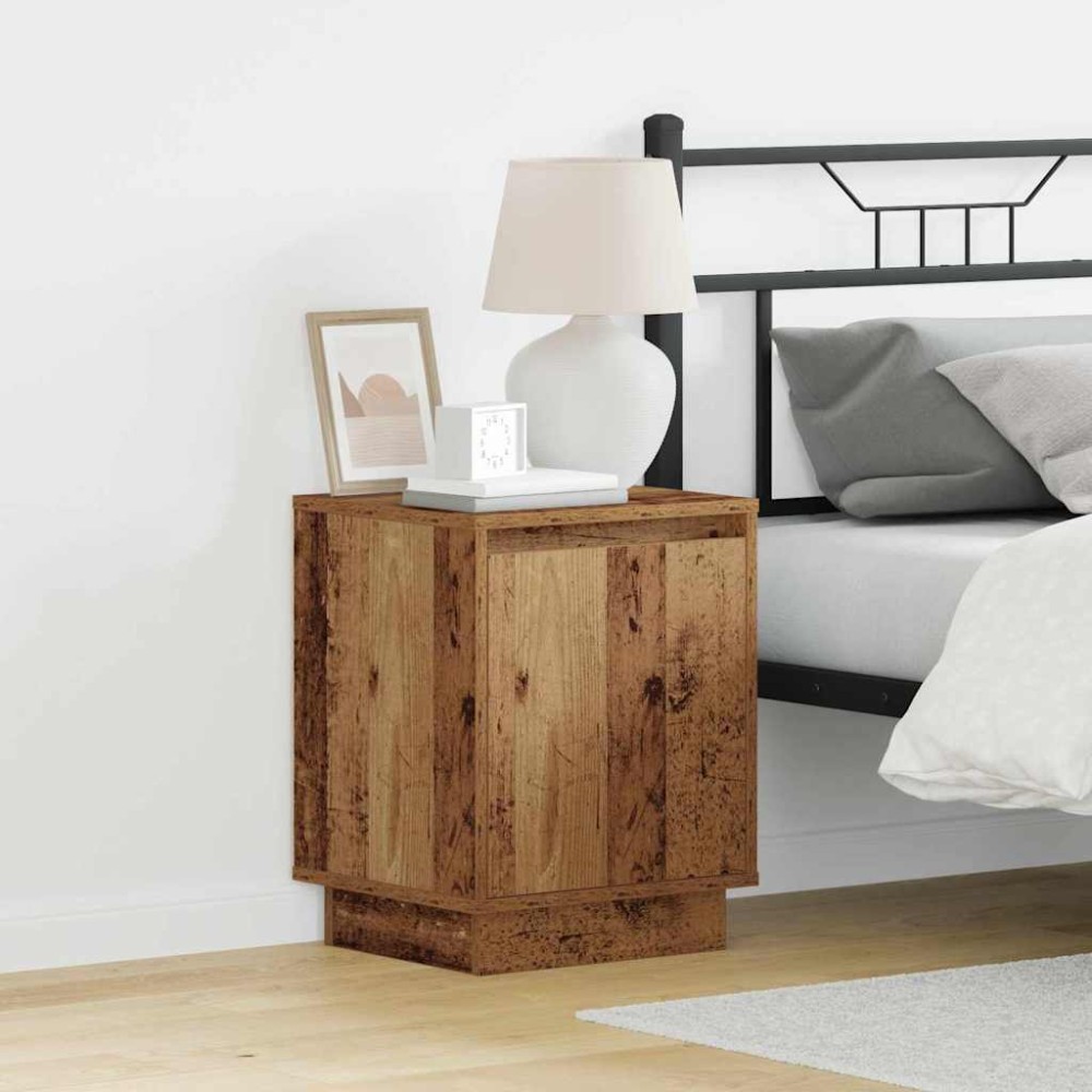 vidaXL Κομοδίνο Παλιό ξύλο 39 x 34,5 x 50 εκ. Επεξεργασμένο ξύλο