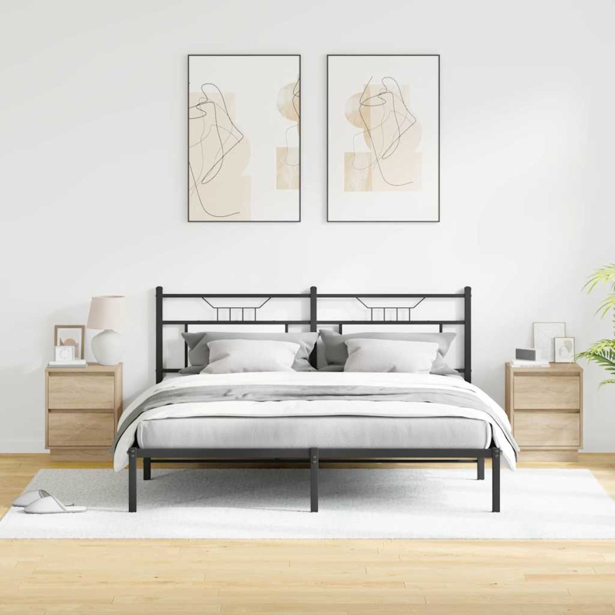 vidaXL Κομοδίνο 2 τμχ. Δρύς Sonoma 39 x 34,5 x 50 εκ.
