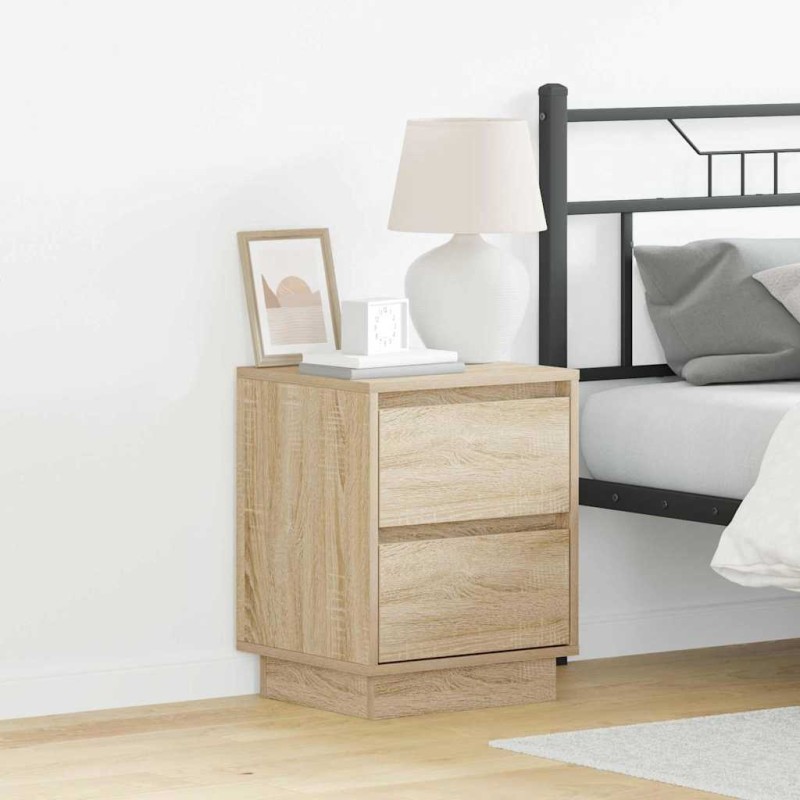 vidaXL Κομοδίνο 2 τμχ. Δρύς Sonoma 39 x 34,5 x 50 εκ.
