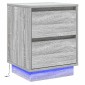 vidaXL Κομοδίνο Γκρι 39 x 34,5 x 50 εκ. Επεξεργασμένο ξύλο
