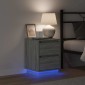 vidaXL Κομοδίνο Γκρι 39 x 34,5 x 50 εκ. Επεξεργασμένο ξύλο
