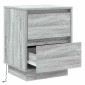 vidaXL Κομοδίνο Γκρι 39 x 34,5 x 50 εκ. Επεξεργασμένο ξύλο