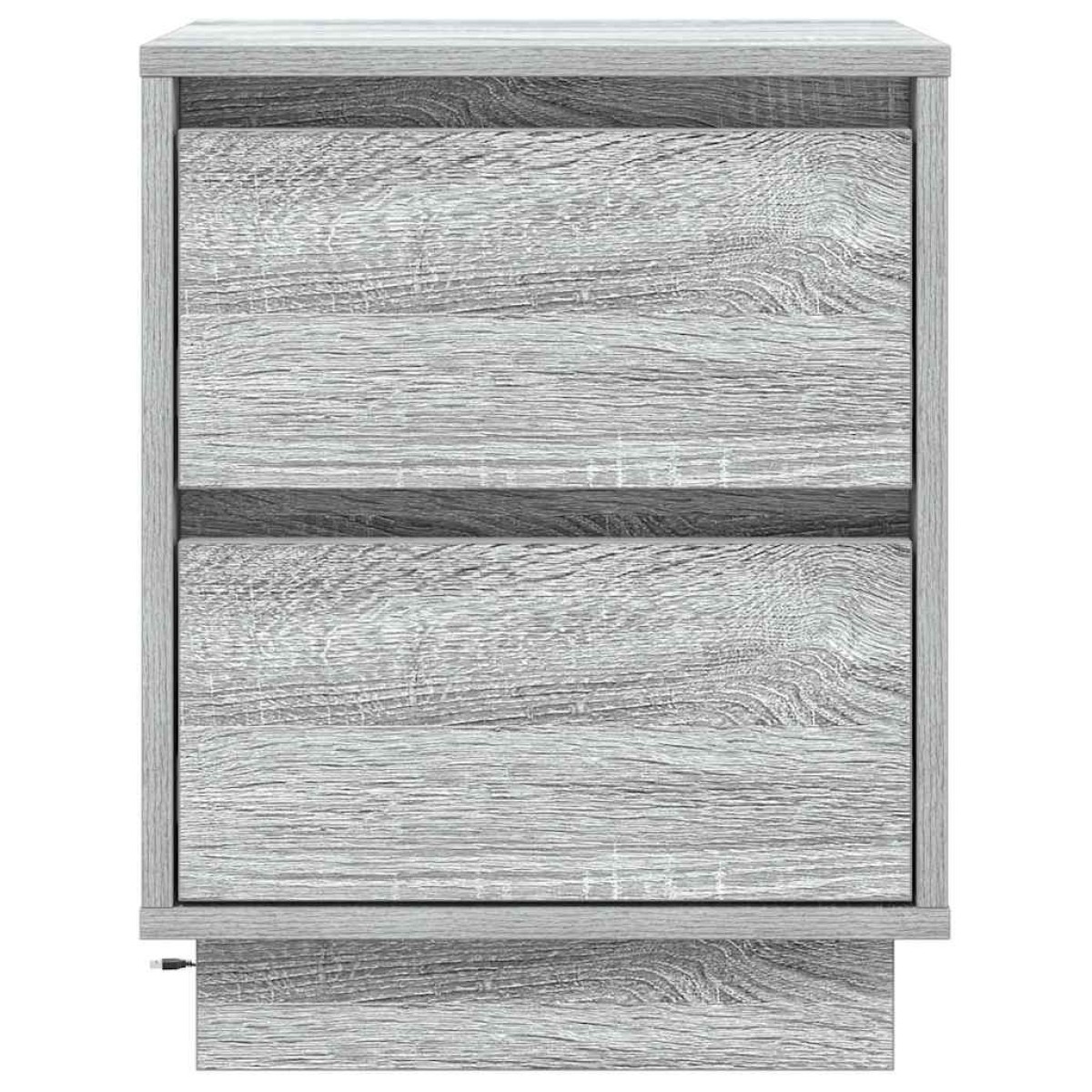 vidaXL Κομοδίνο Γκρι 39 x 34,5 x 50 εκ. Επεξεργασμένο ξύλο
