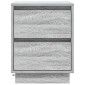 vidaXL Κομοδίνο Γκρι 39 x 34,5 x 50 εκ. Επεξεργασμένο ξύλο
