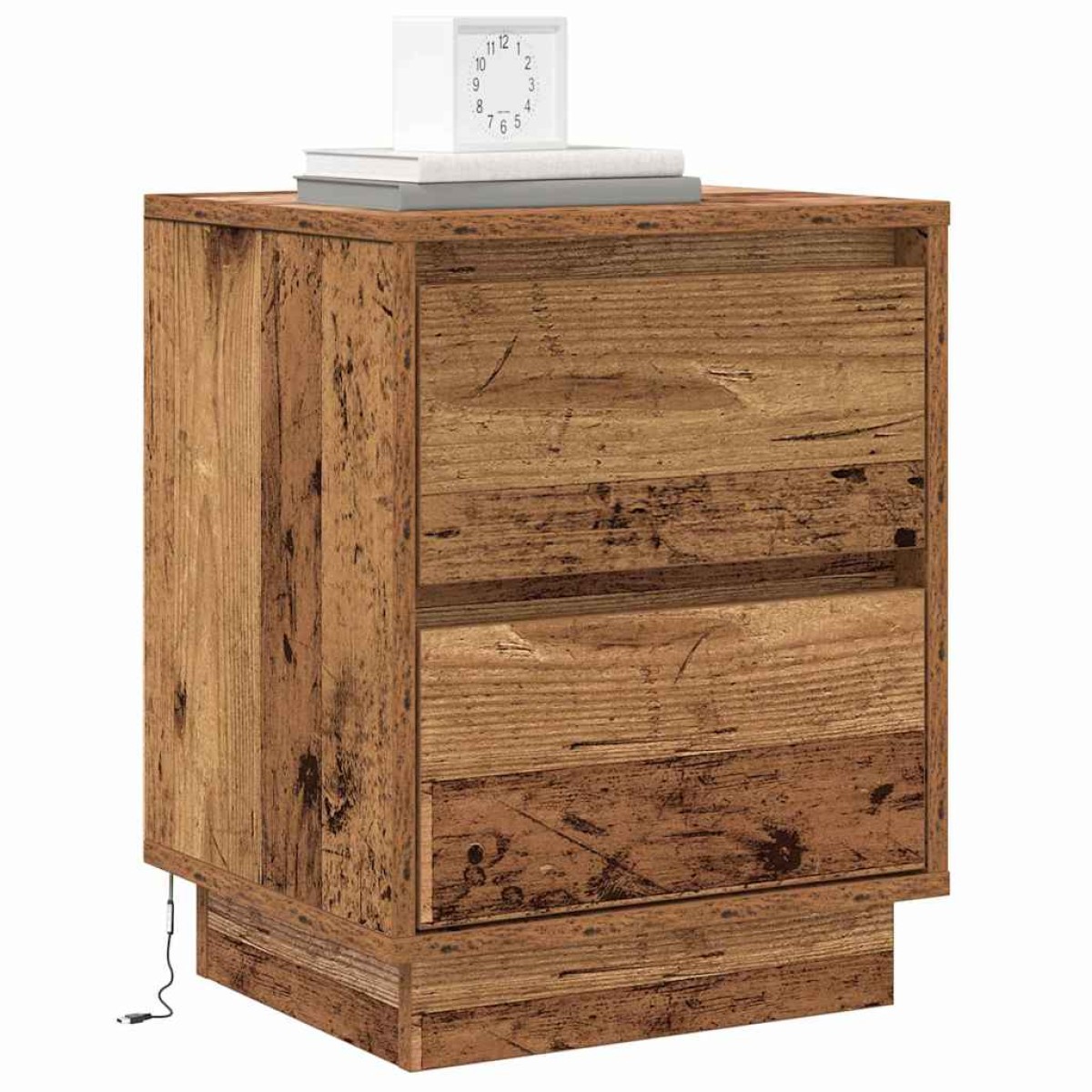 vidaXL Κομοδίνο Παλιό ξύλο 39 x 34,5 x 50 εκ. Επεξεργασμένο ξύλο