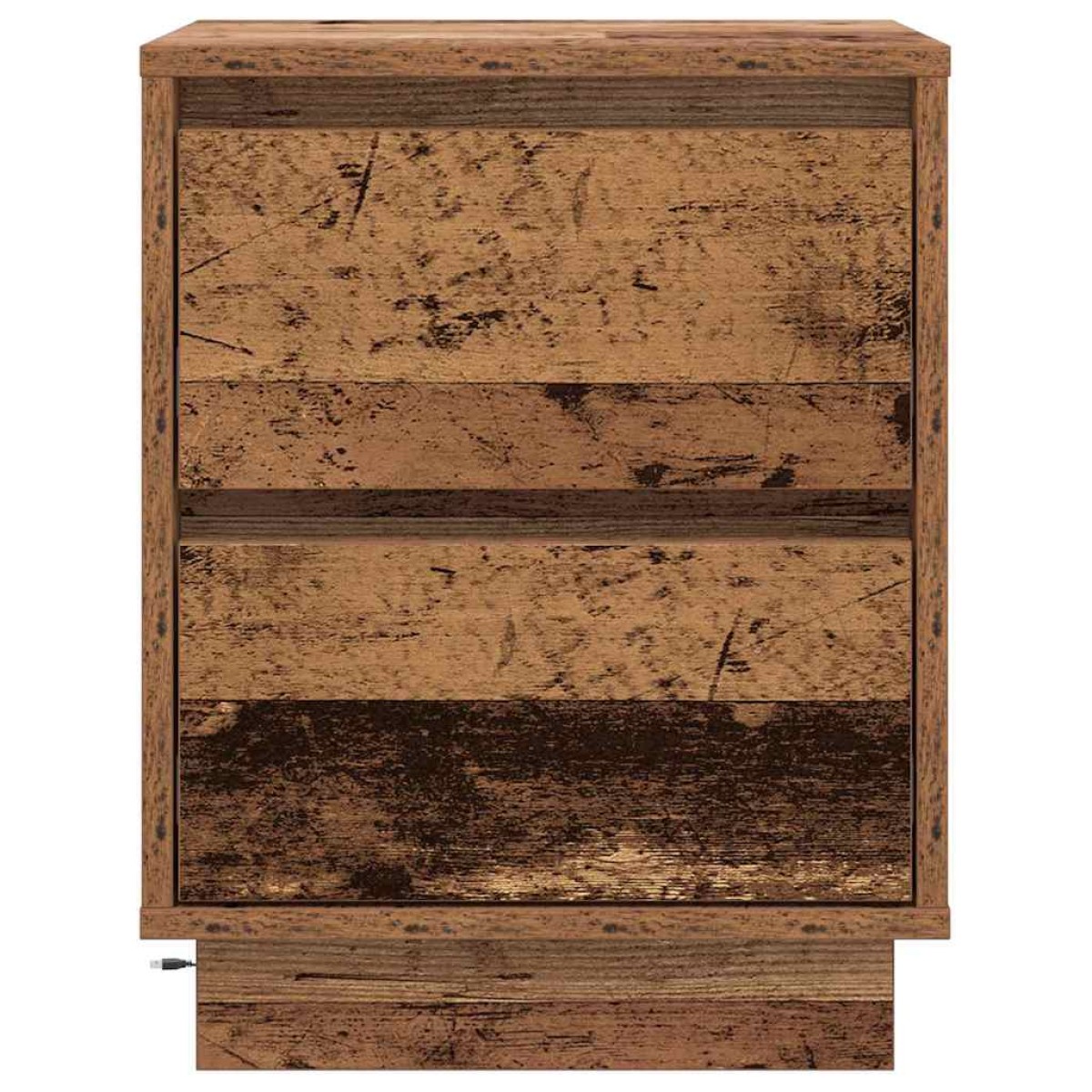 vidaXL Κομοδίνο Παλιό ξύλο 39 x 34,5 x 50 εκ. Επεξεργασμένο ξύλο