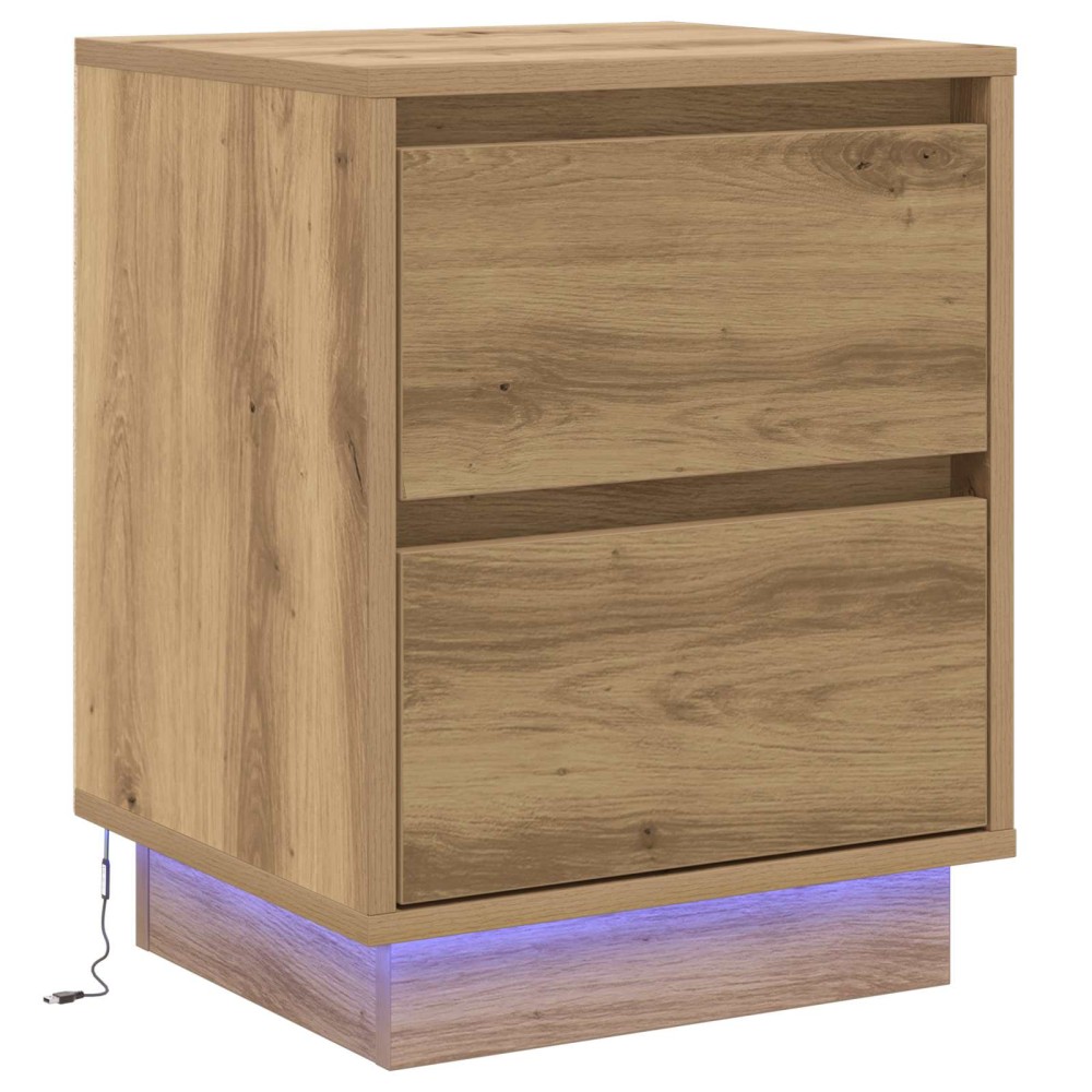 vidaXL Κομοδίνο Artisan Oak 39 x 34,5 x 50 εκ. Επεξεργασμένο ξύλο