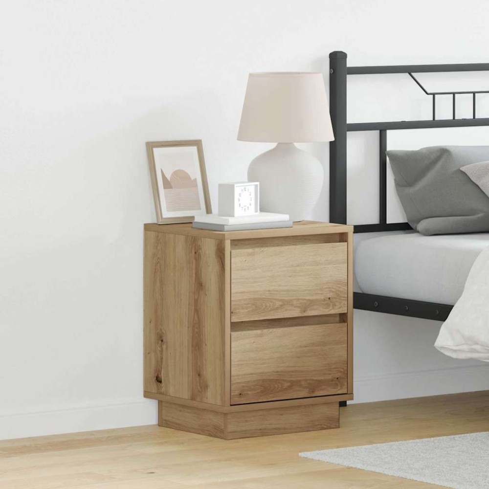 vidaXL Κομοδίνο 2 τμχ. Artisan Oak 39 x 34,5 x 50 εκ.