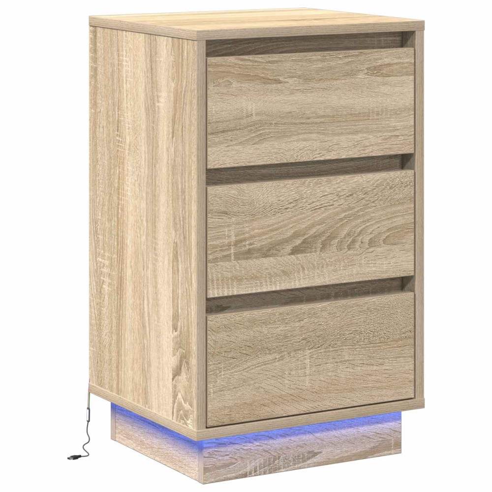 vidaXL Κομοδίνο Δρύς Sonoma 39 x 34,5 x 65 εκ. Επεξεργασμένο ξύλο