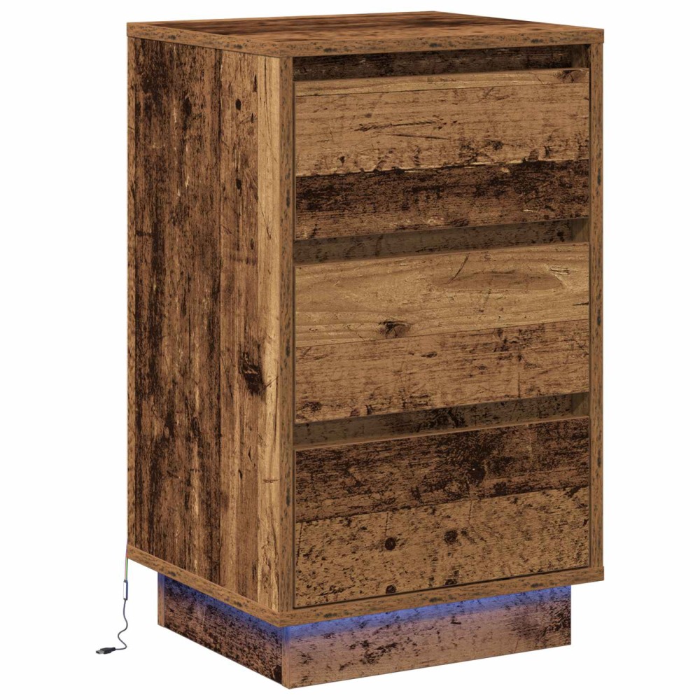 vidaXL Κομοδίνο Παλιό ξύλο 39 x 34,5 x 65 εκ. Επεξεργασμένο ξύλο