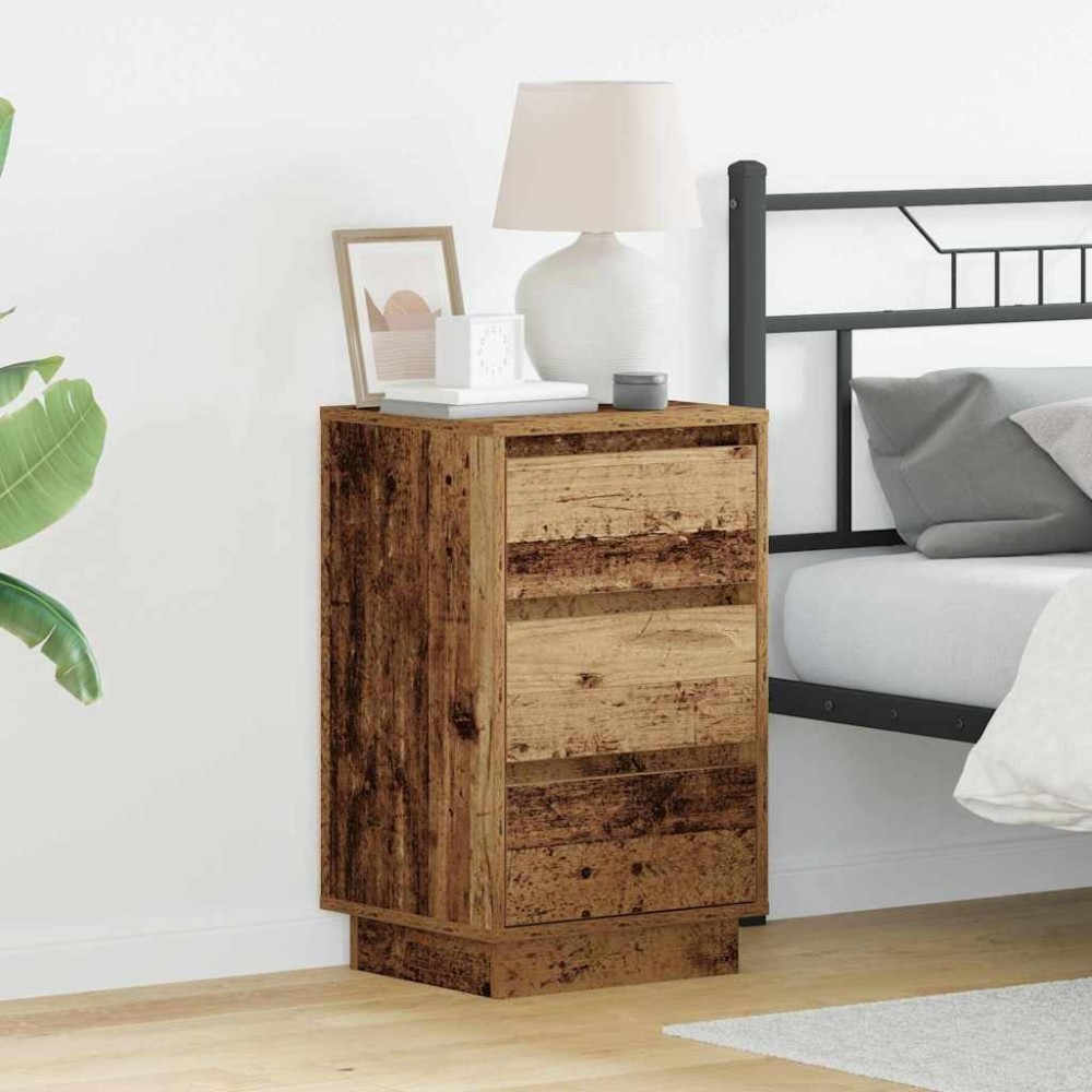 vidaXL Κομοδίνο Παλιό ξύλο 39 x 34,5 x 65 εκ. Επεξεργασμένο ξύλο