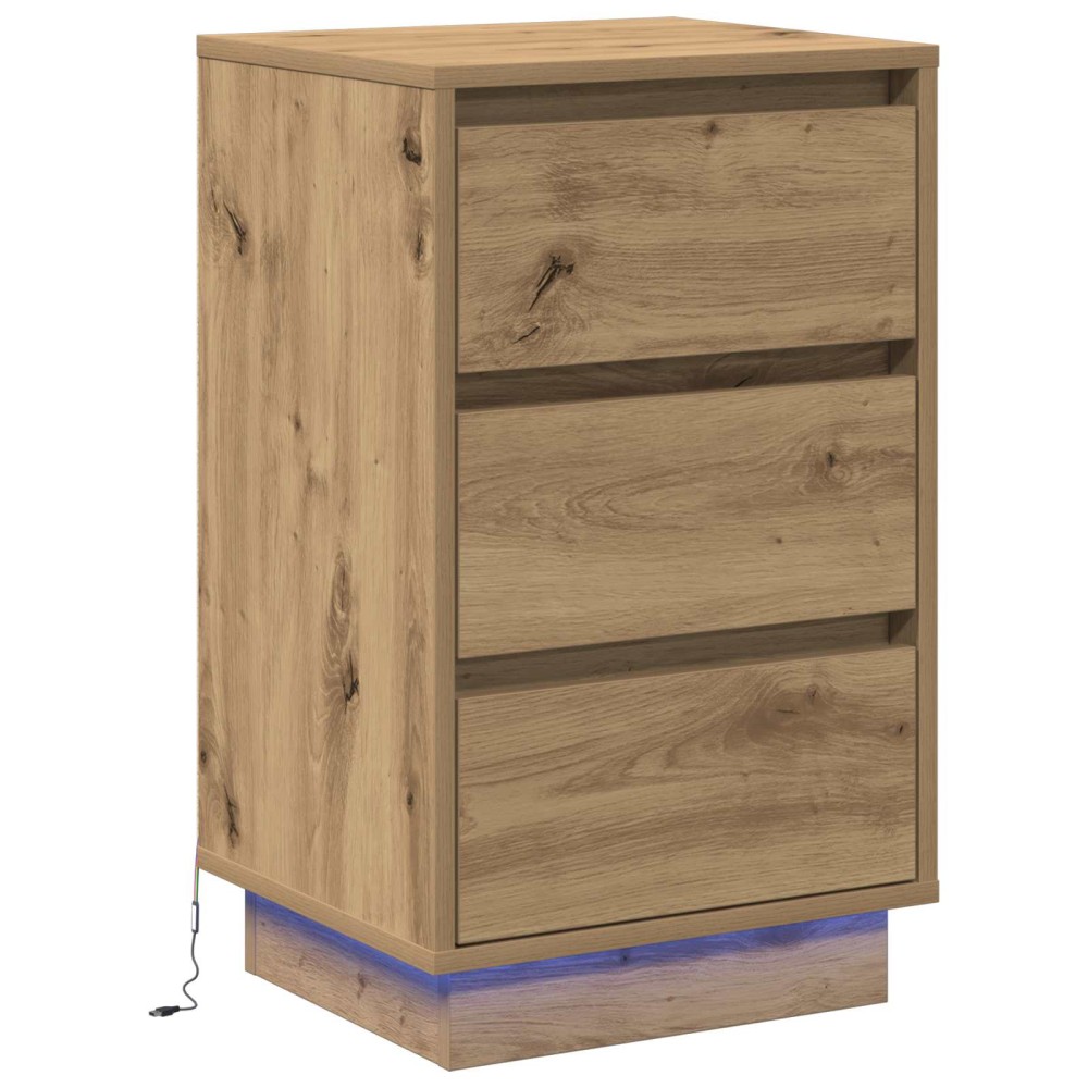 vidaXL Κομοδίνο Artisan Oak 39 x 34,5 x 65 εκ. Επεξεργασμένο ξύλο