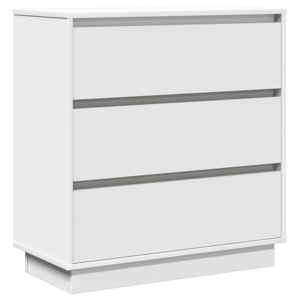 vidaXL Κομοδίνο Λευκό 71 x 34,5 x 75 εκ. Επεξεργασμένο ξύλο