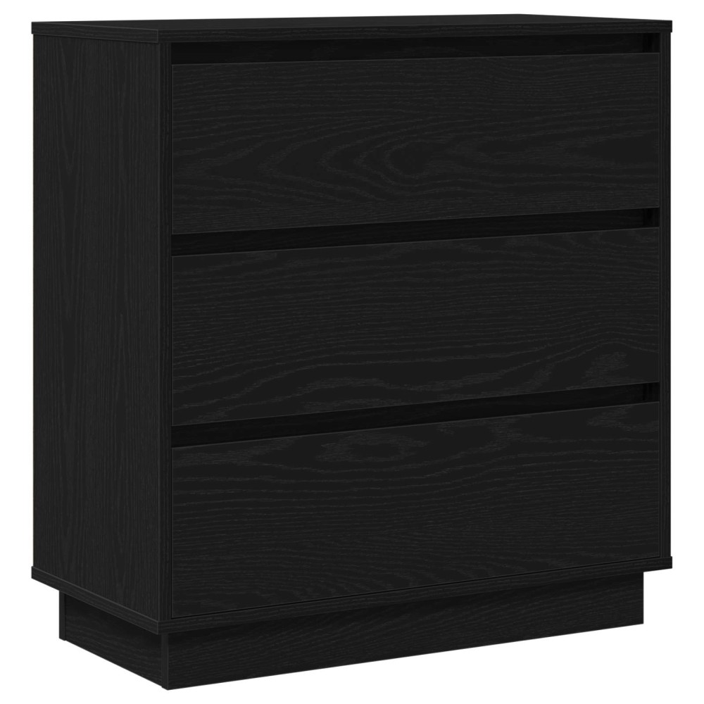 vidaXL Κομοδίνο Μαύρη Οξυά 71 x 34,5 x 75 εκ. Επεξεργασμένο ξύλο