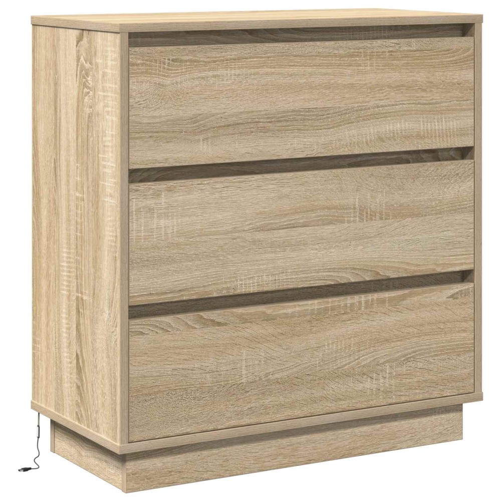 vidaXL Κομοδίνο Δρύς Sonoma 71 x 34,5 x 75 εκ. Επεξεργασμένο ξύλο
