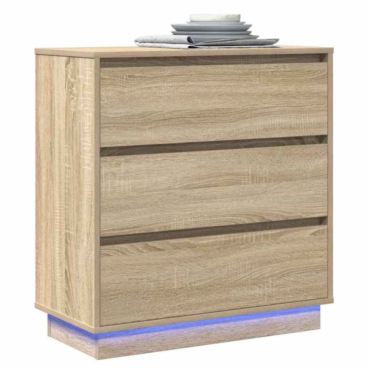 vidaXL Κομοδίνο Δρύς Sonoma 71 x 34,5 x 75 εκ. Επεξεργασμένο ξύλο