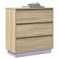 vidaXL Κομοδίνο Δρύς Sonoma 71 x 34,5 x 75 εκ. Επεξεργασμένο ξύλο