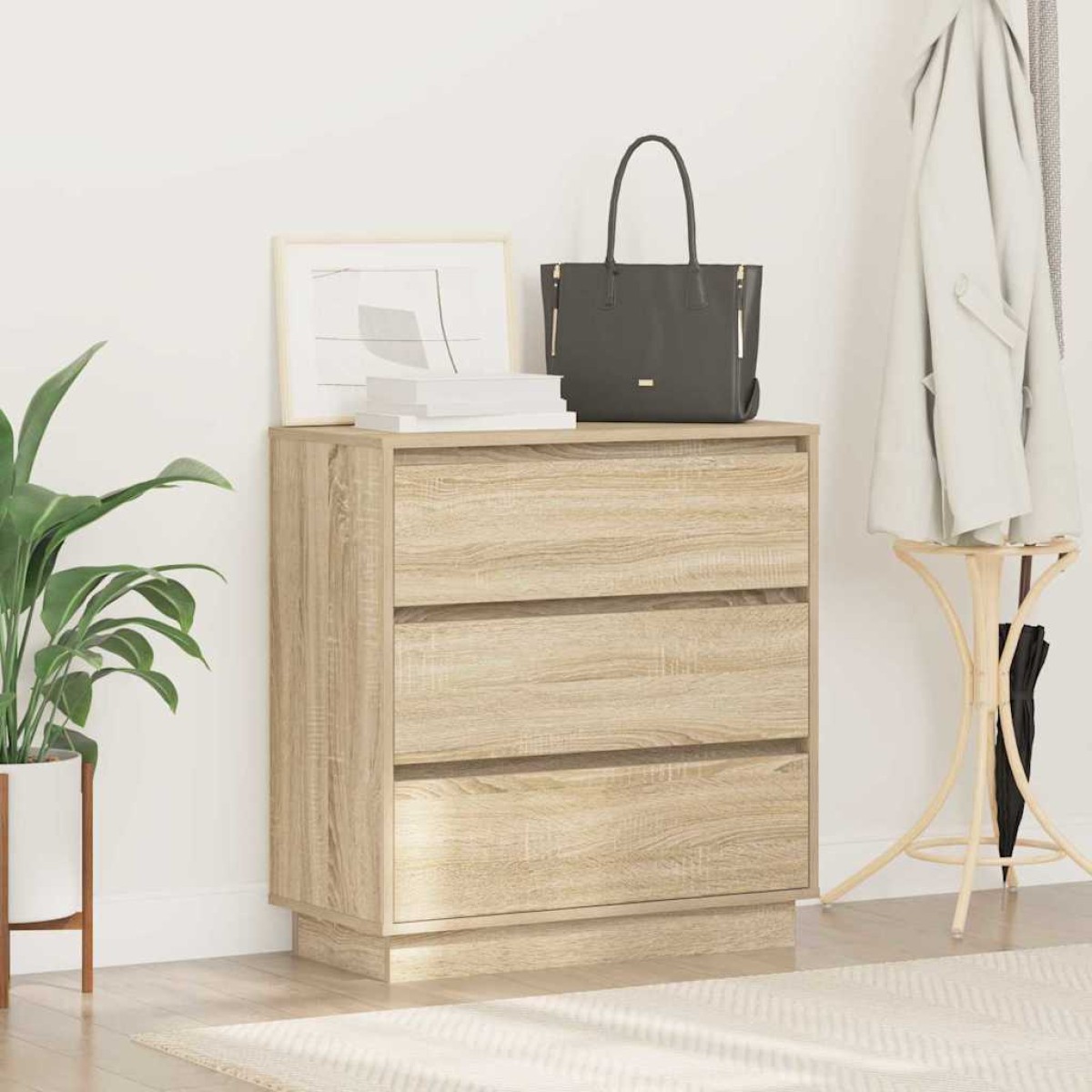 vidaXL Κομοδίνο Δρύς Sonoma 71 x 34,5 x 75 εκ. Επεξεργασμένο ξύλο