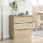 vidaXL Κομοδίνο Δρύς Sonoma 71 x 34,5 x 75 εκ. Επεξεργασμένο ξύλο