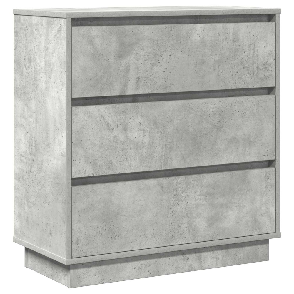 vidaXL Κομοδίνο Σκυρόδεμα Γκρι 71 x 34,5 x 75 εκ. Επεξεργασμένο ξύλο