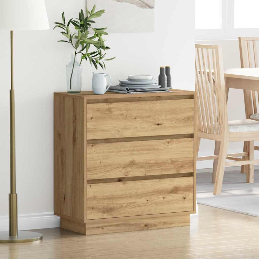 vidaXL Κομοδίνο Artisan Oak 71 x 34,5 x 75 εκ. Επεξεργασμένο ξύλο