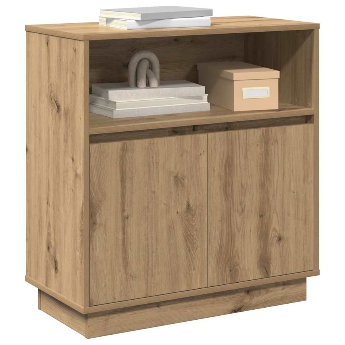 vidaXL Πλευρικό Τραπέζι LED Artisan Oak 71 x 34,5 x 75 εκ.