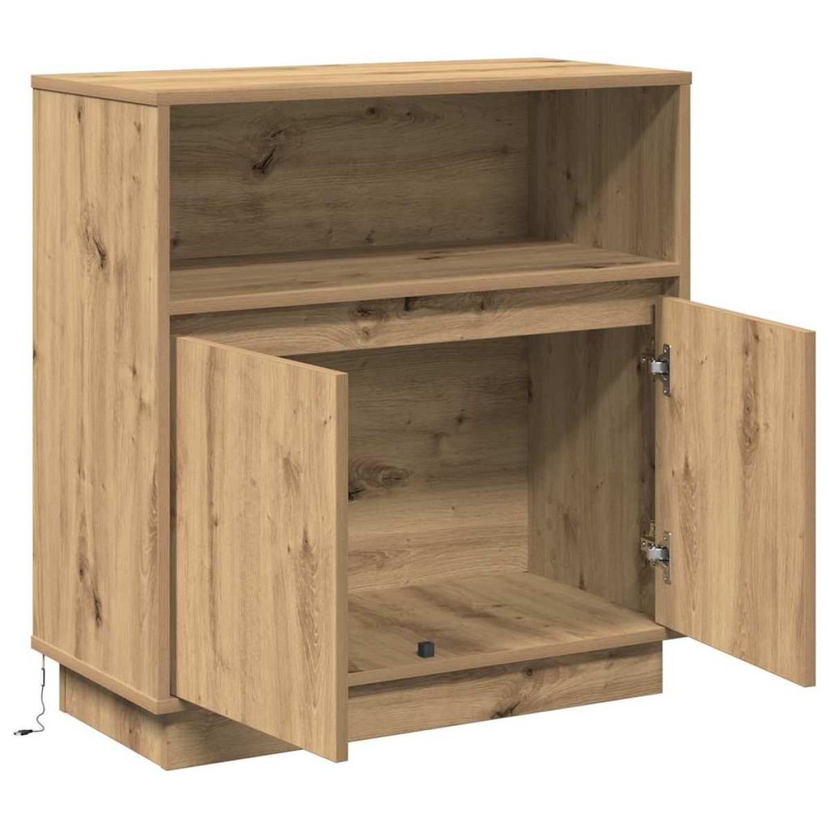 vidaXL Πλευρικό Τραπέζι LED Artisan Oak 71 x 34,5 x 75 εκ.