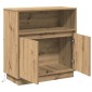 vidaXL Πλευρικό Τραπέζι LED Artisan Oak 71 x 34,5 x 75 εκ.
