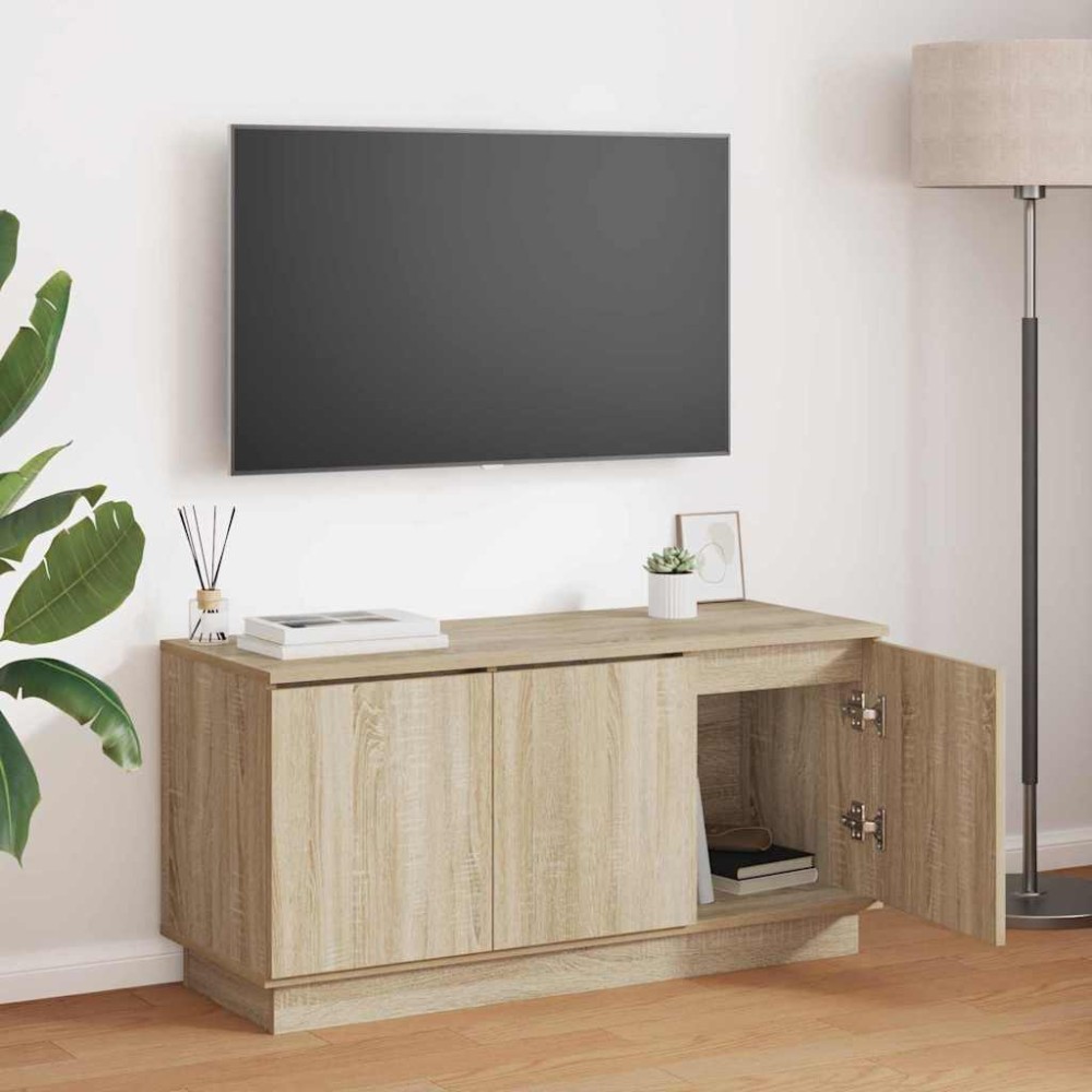 vidaXL Ντουλάπι TV 100 x 38 x 49 εκ. Δρύς Sonoma Επεξεργασμένο Ξύλο
