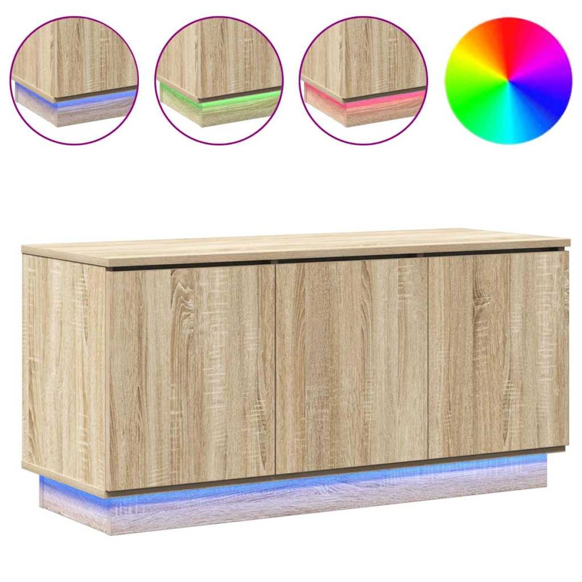 vidaXL Ντουλάπι TV 100 x 38 x 49 εκ. Δρύς Sonoma Επεξεργασμένο Ξύλο