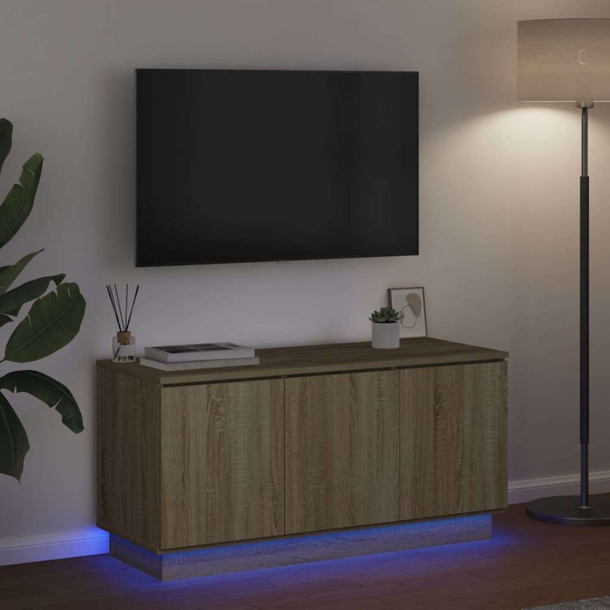 vidaXL Ντουλάπι TV 100 x 38 x 49 εκ. Δρύς Sonoma Επεξεργασμένο Ξύλο
