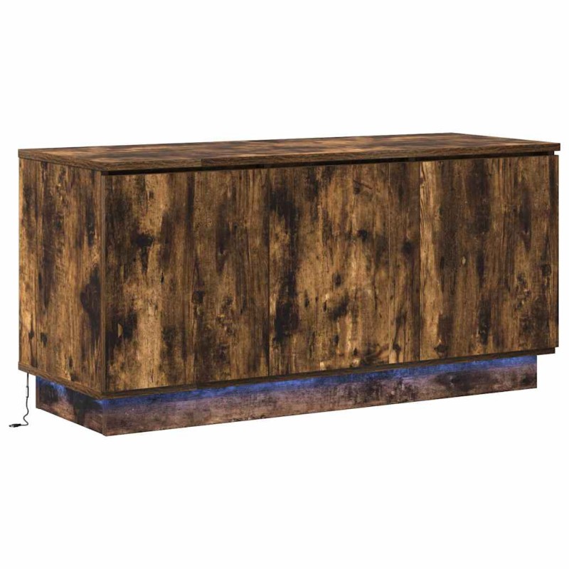 vidaXL Ντουλάπι TV 100 x 38 x 49 εκ. Καπνιστό Δρύς Επεξεργασμένο Ξύλο