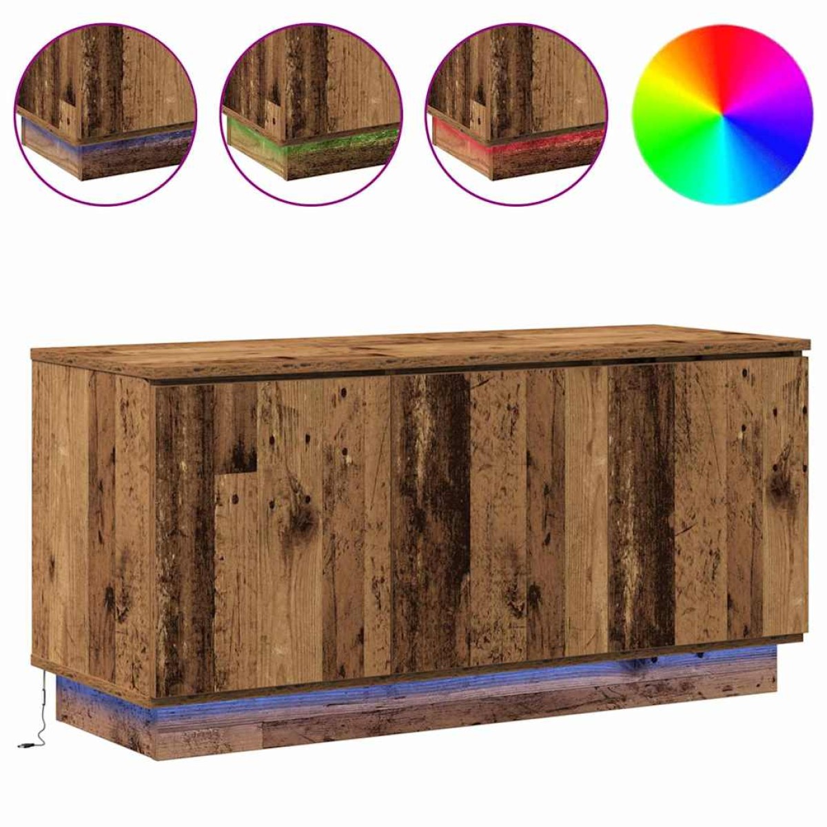 vidaXL Ντουλάπι TV 100 x 38 x 49 εκ. Παλιό Ξύλο Επεξεργασμένο Ξύλο
