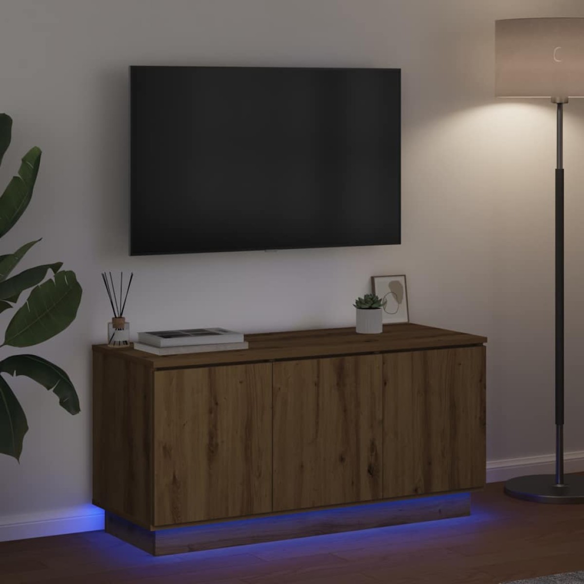 vidaXL Ντουλάπι TV 100 x 38 x 49 εκ. Artisan Oak Επεξεργασμένο Ξύλο
