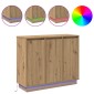 vidaXL Πλευρικό Τραπέζι LED Artisan Oak 90 x 32 x 75 εκ.